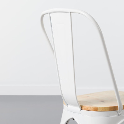 Silla Industrial Strong con Asiento de Madera 45x54x85cm Thinia Home Sillas de Comedor 4