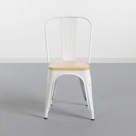Pack 4 Sillas Industriales Strong con Asiento de Madera 45x54x85cm Thinia Home Packs de Sillas 2