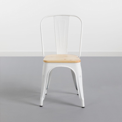 Pack 4 Sillas Industriales Strong con Asiento de Madera 45x54x85cm Thinia Home Packs de Sillas 2