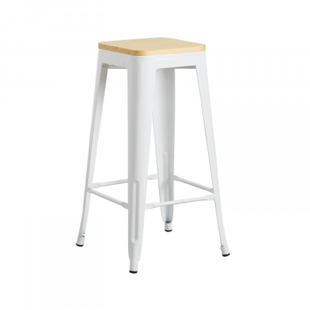 Taburete Industrial Strong con Asiento de Madera 43x43x77cm Thinia Home Taburetes 1
