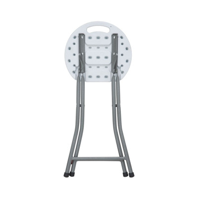 Banco rebatível em resina e aço 31x45cm Branco 7house Stools 2