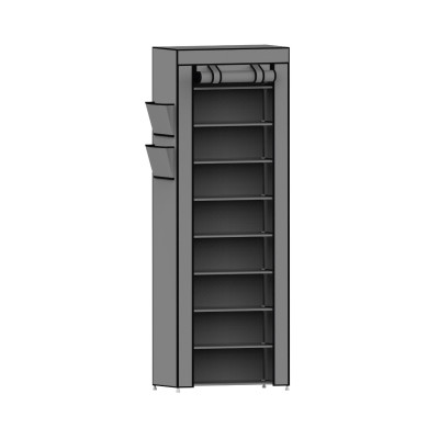 Sapateira com 9 prateleiras Branco/Cinza 58x28x158cm 7house Quarto 2