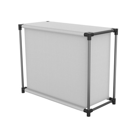 Organizador de Zapatos con 4 Baldas y 16 Compartimentos Negro/Gris 87,3x36,5x64,4cm 7house Dormitorio 3