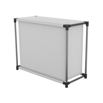 Sapateira com 4 prateleiras e 16 compartimentos Preto/Cinza 87,3x36,5x64,4cm 7house Quarto 3