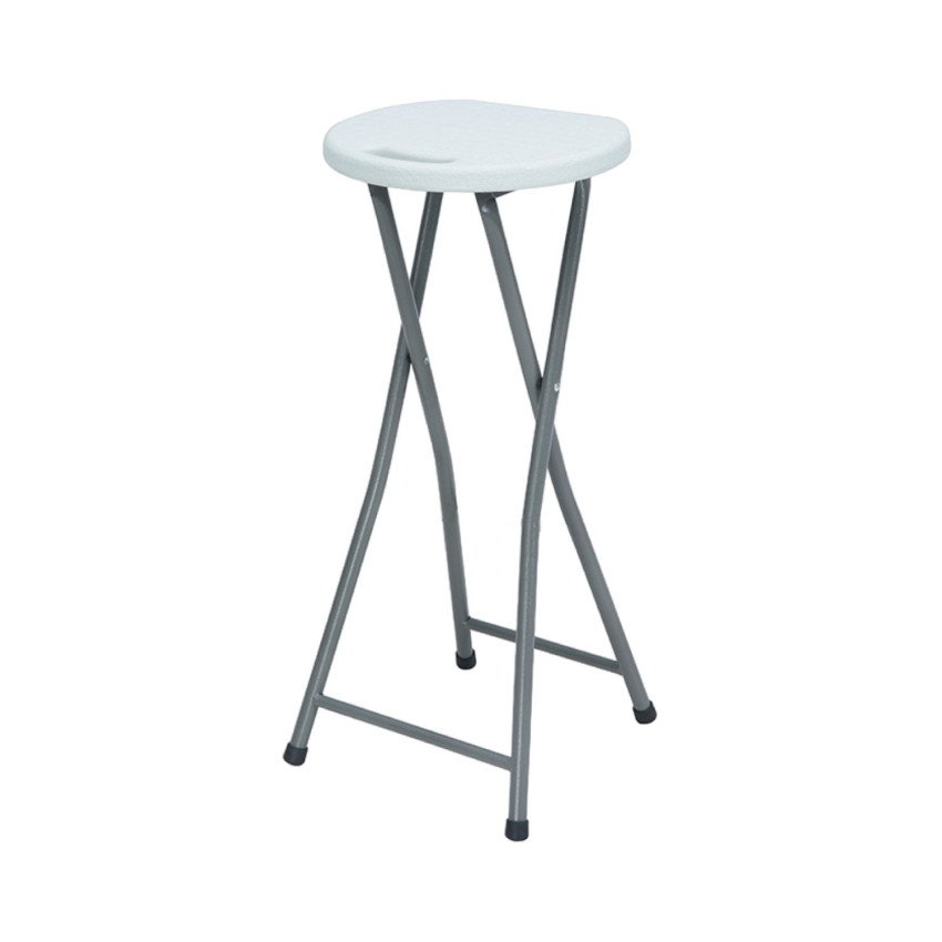 Taburete Plegable Alto Blanco 30x76cm 7house Taburetes 1