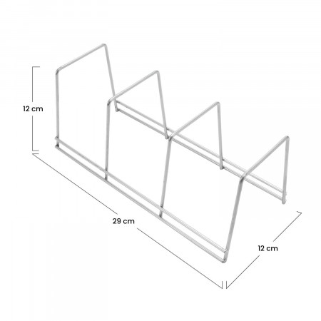 Soporte para Platos y Sartenes con 3 Secciones 12x29x12cm 7house Accesorios de Cocina 12