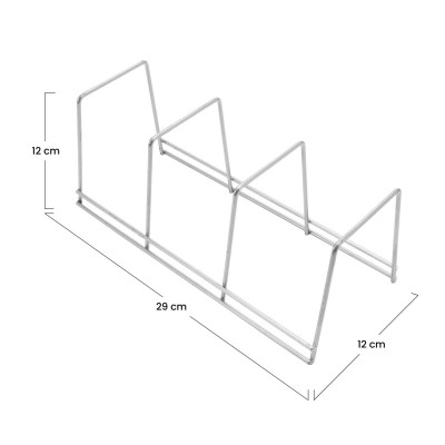 Soporte para Platos y Sartenes con 3 Secciones 12x29x12cm 7house Accesorios de Cocina 12