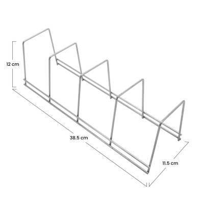 12x38.5x11.5cm – 4-teiliger Teller- und Pfannenhalter 7house