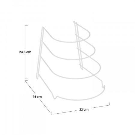 Suporte para panelas com 4 secções 22x24.5x14cm 7house Acessórios de cozinha 7