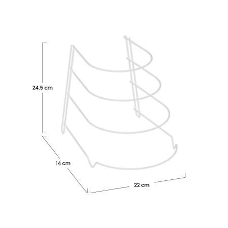 Soporte para Sartenes con 4 Secciones 22x24.5x14cm 7house Accesorios de Cocina 7