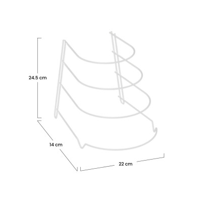 Suporte para panelas com 4 secções 22x24.5x14cm 7house Acessórios de cozinha 7