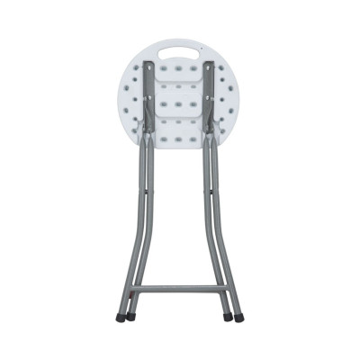 MegaPack 10 bancos dobráveis em resina e aço 31x45cm Branco 7house Stools 2