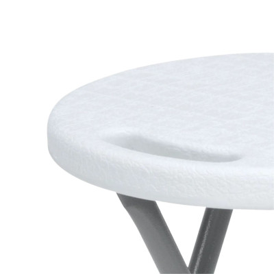 MegaPack 10 Taburetes Plegables de Resina y Acero 31x45cm Blancos 7house Taburetes 3