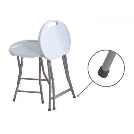 MegaPack 10 bancos dobráveis em resina e aço 31x45cm Branco 7house Stools 5