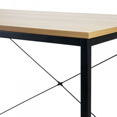 Escritorio Metálico con Estantería 3 Baldas de Madera Ozra 120x120x75cm 7house Escritorios 5