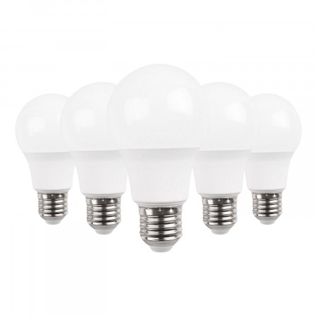 Pack 5 Bombillas LED Estándar E27 9W Equi.60W 806lm 4000K 15000H Primer Leader Pro Bombillas LED 1