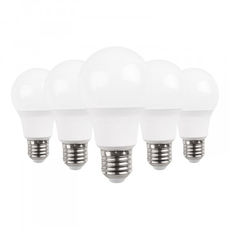 Pack 5 Lâmpadas LED Standard E27 9W Equi.60W 806lm 4000K 15000H Primer Leader Pro LED Bulbs 1