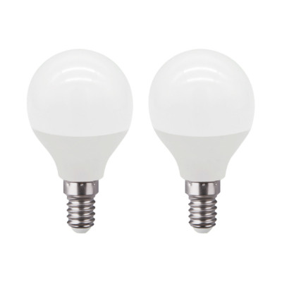 Pack 2 Bombillas LED Esférica E14 6W Equi.40W 470lm 3000K 25000H 7hSevenOn Premium Bombillas LED 1