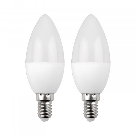 Pack 2 Bombillas LED Vela E14 7.4W Equi.60W 806lm 6000K 25000H 7hSevenOn Premium Bombillas LED 1