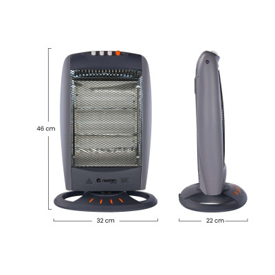 Estufa Halógena Oscilante 1200W Thinia Home Estufas de Resistencia 6