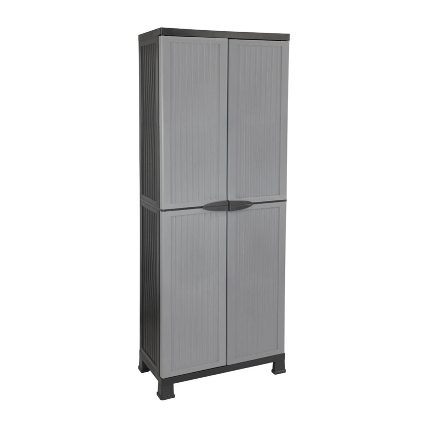 Armario de Resina Exterior con 3 Baldas 171x68x39cm Thinia Home Armarios para Exterior 1