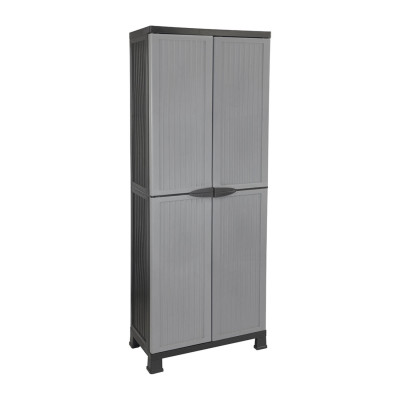 Armario de Resina Exterior con 3 Baldas 171x68x39cm Thinia Home Armarios para Exterior 1
