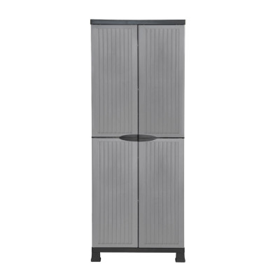 Armario de Resina Exterior con 3 Baldas 171x68x39cm Thinia Home Armarios para Exterior 2
