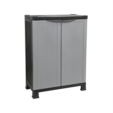 Armario de Resina Exterior Bajo con 1 Balda 92x68x39cm Thinia Home Armarios para Exterior 1