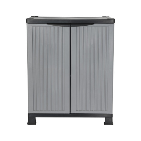 Armario de Resina Exterior Bajo con 1 Balda 92x68x39cm Thinia Home Armarios para Exterior 2