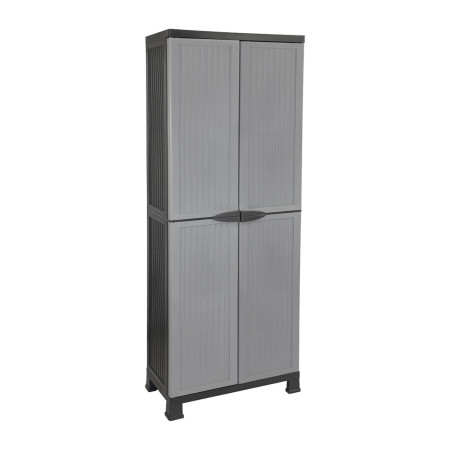 Armario de Resina Exterior con Escobero y 4 Baldas 171x68x39cm Thinia Home Armarios para Exterior 1
