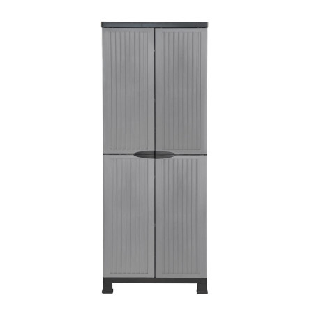 Armário de exterior em resina com armário para vassouras e 4 prateleiras 171x68x39cm Thinia Home Armários de exterior 2