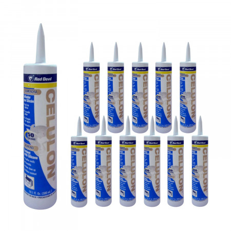 Pack 12 Selladores de Juntas Almendra 300ml Red Devil Herramientas 1