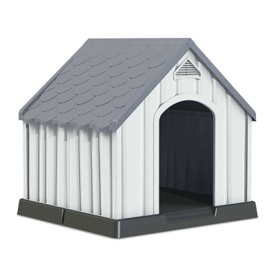 Caseta de Resina para Perros 92x87x91cm Thinia Home Casetas para Perros 1