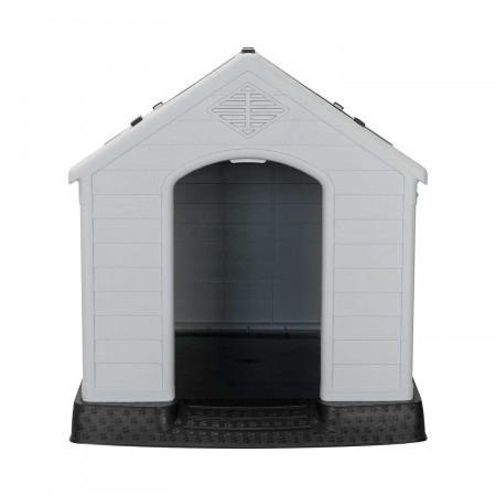 Caseta de Resina para Perros 98,5x105x96,5cm Thinia Home Casetas para Perro 2