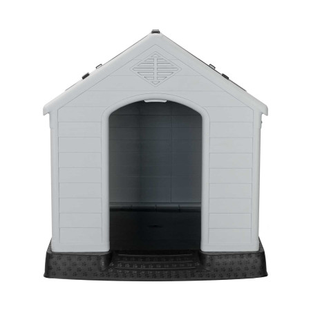 Caseta de Resina para Perros 98,5x105x96,5cm Thinia Home Casetas para Perro 2