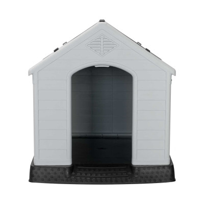 Caseta de Resina para Perros 98,5x105x96,5cm Thinia Home Casetas para Perro 2