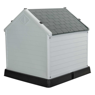 Caseta de Resina para Perros 98,5x105x96,5cm Thinia Home Casetas para Perros 3
