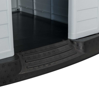 Caseta de Resina para Perros 98,5x105x96,5cm Thinia Home Casetas para Perros 5
