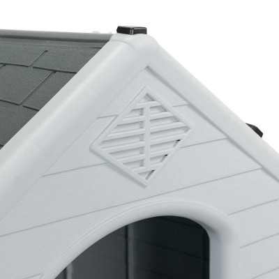 Caseta de Resina para Perros 66,5x73,6x71cm Thinia Home Casetas para Perros 4