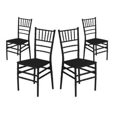 Pack 4 Cadeiras de catering empilháveis Dorothy 45x43x88cm 7house Cadeiras e poltronas para exterior 8