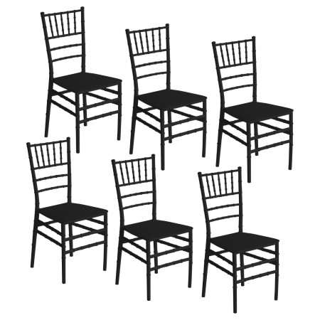 Pack 6 Cadeiras de catering empilháveis Dorothy 45x43x88cm 7house Cadeiras e poltronas para exterior 8