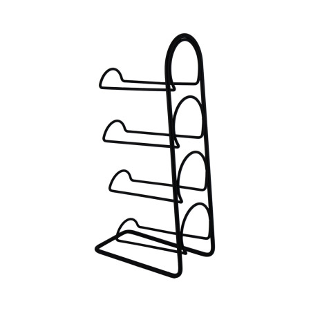 Botellero para 4 Botellas Negro 43x11.5x21cm 7house Accesorios de Cocina 1