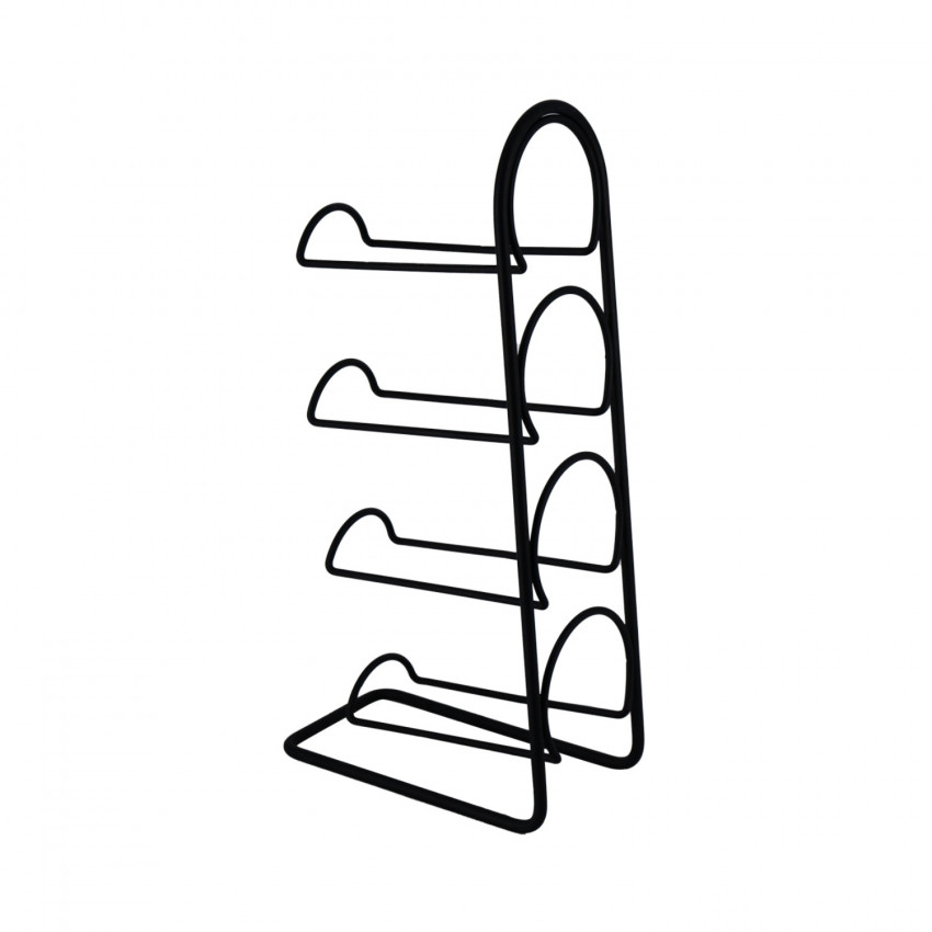 Botellero para 4 Botellas Negro 43x11.5x21cm 7house Accesorios de Cocina 1