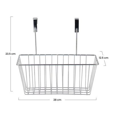 Pack 2 Cestos suspensos para portas 12.5x28x23.5cm 7house Acessórios de cozinha 11