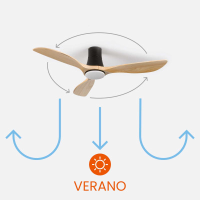 Ventilador de Techo con Luz 3 Aspas 56W 6 Velocidades Dakota Thinia Home Ventiladores de Techo 11