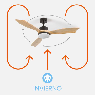 Ventilador de Techo con Luz 3 Aspas 56W 6 Velocidades Nueva York Thinia Home Ventiladores de Techo 12