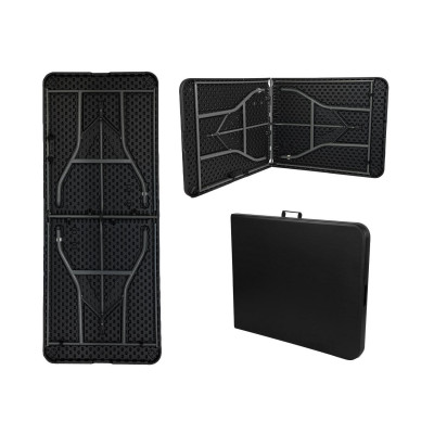 Mesa dobrável 180cm e 6 cadeiras com pega Restauração Thinia Home Conjuntos de jardim 10