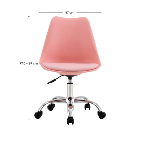 Silla de Escritorio con Ruedas Eyre 97x47x58cm Thinia Home Sillas Con Ruedas para Escritorio 20