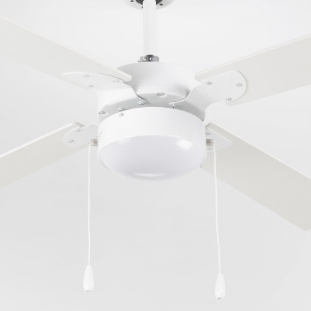 Ventilador de Techo con Luz 4 Aspas 47W 3 Velocidades Brasil Blanco Thinia Home Ventiladores de Techo 2