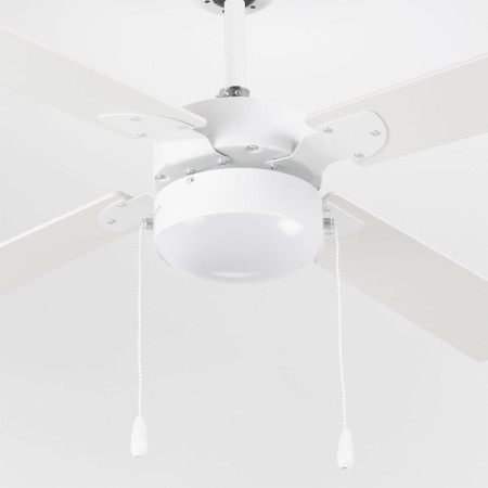 Ventilador de Techo con Luz 4 Aspas 47W 3 Velocidades Brasil Blanco Thinia Home Ventiladores de Techo 2